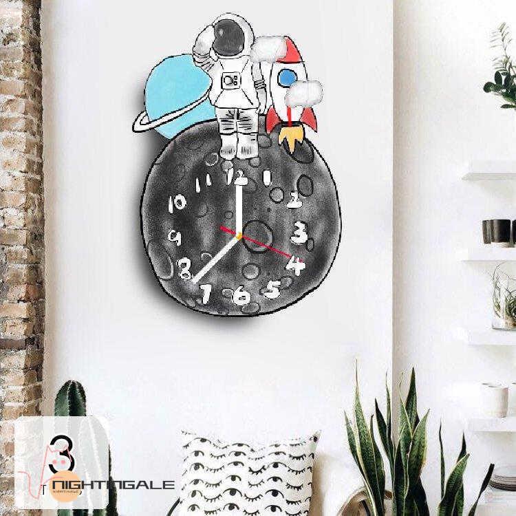 掛け時計 北欧 おしゃれ 引越し祝い 結婚祝い イラスト風 プレゼント Nightingaleの掛け時計 ギフト 大人カジュアル イラスト風 ホワイト ブルー 宇宙飛行士 大人カジュアル Nightingale ホテルライク ロケット 2jy558 全サイト最安価の