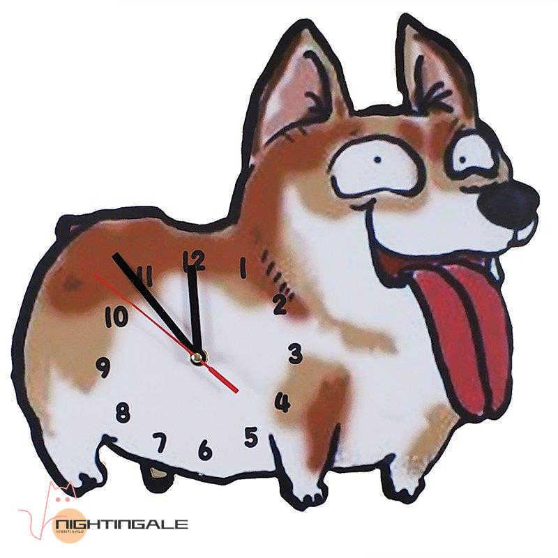 超人気新品 プレゼント 結婚祝い 引越し祝い おしゃれ 北欧 掛け時計 ギフト おしゃれ 華やか空間 ブラックフェミニン レッド ブラウン イラスト風 ドッグ 犬 掛け時計 壁掛け時計 サイズ 1 Size Emrya Com