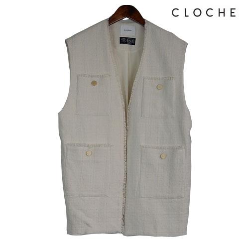 CLOCHE（クロッシェ） ツイードジレ ツイードベスト ゴールドボタン