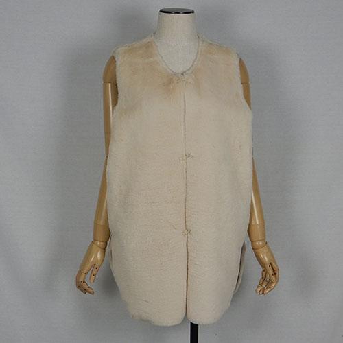 QTUME（クチューム）フェイクファージレ リバーシブル エコファージレ  