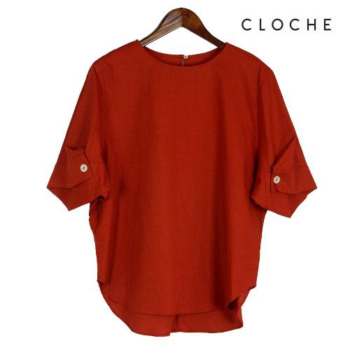 CLOCHE（クロッシェ）リネンコットントップス 肘が隠れる 袖