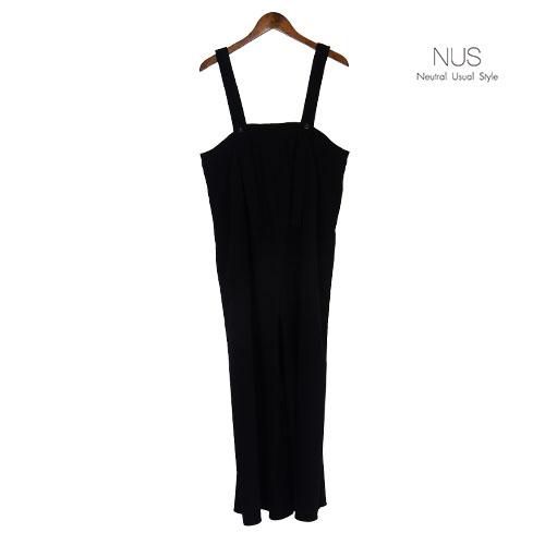 NUS（ヌース） フランネルワイドサロペット ゆったりシルエット