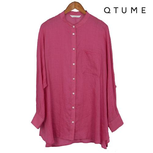 QTUME（クチューム）リネンオーバーシャツ ナチュラルなシアー感 自然 