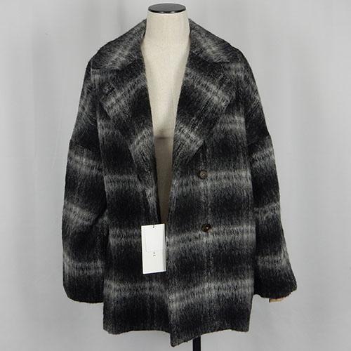 CLOCHE（クロッシェ）新着 チェックコート ダブルテーラード ゆったり