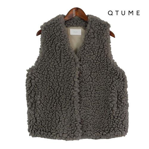 QTUME（クチューム）新着 ビッグカーリーファーベスト プードル