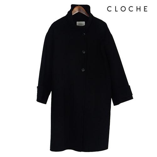 CLOCHE（クロッシェ） スタンドカラーコート 太めタブ付き 程よい丈感