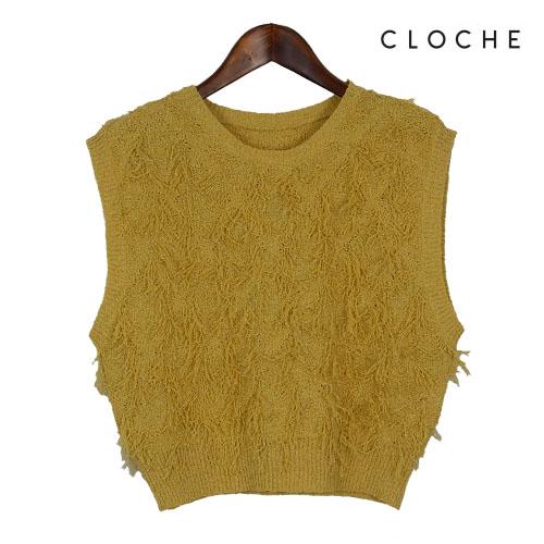 ROKU ウール混　フリンジジャガードニットベスト ROKU ウール混 フリンジジャガーニットベスト ロク 6 フリンジ