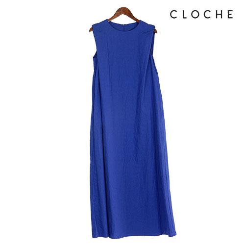 CLOCHE（クロッシェ） ノースリーブワンピース コットンリネン 肩に
