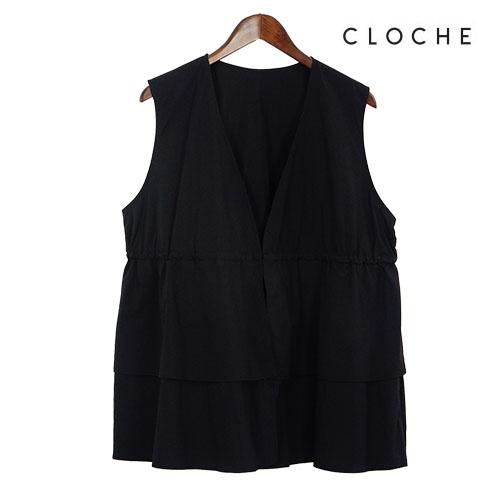 CLOCHE（クロッシェ）新着 ラッフルベスト ドライタッチ 1枚でも ジレ