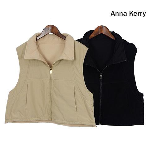 ANNA KERRY（アンナケリー）新着 バックフリースミニベスト