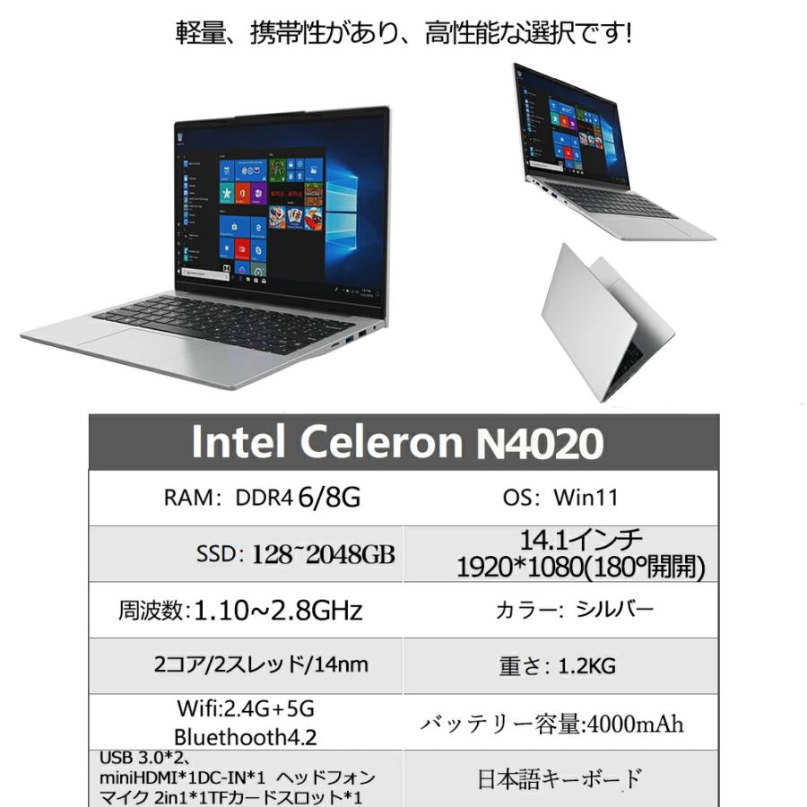 パソコン ノートパソコン 第13世代 CPU core i5 i7 celeron N3450 14.1