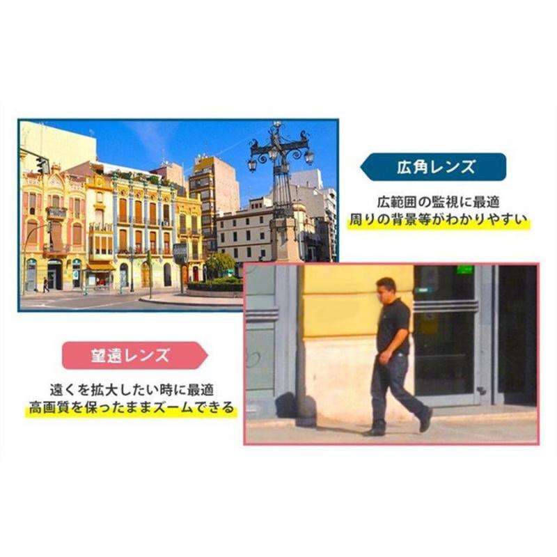 防犯カメラ 屋外 ワイヤレス WIFI 最大800万画素 8倍光学ズーム 2眼
