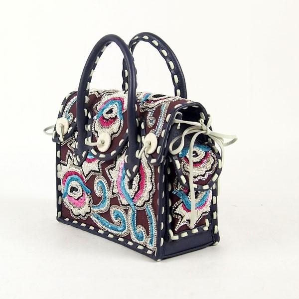 GRACE CONTINENTAL 期間限定10%OFF MS マエストラ柄刺繍バッグ4 GRACE CONTINENTAL 期間限定10%OFF MS マエストラ柄刺繍バッグ4