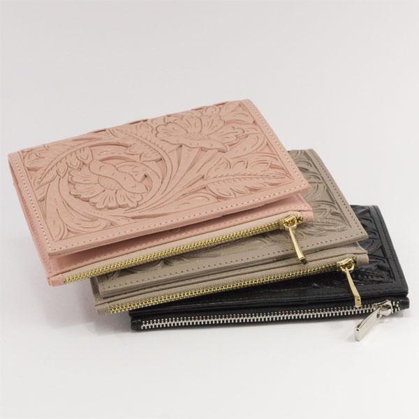 カービングトライブス パスポートケース ブックカバー ピンク - 折り財布