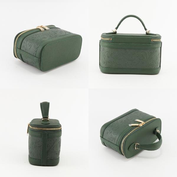Carving Tribes エンボス レザーハンドバッグ　カーキ GRACE CONTINENTAL（グレースコンチネンタル） 期間限定10%OFF Mini