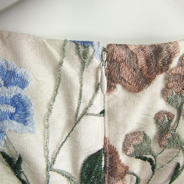 グレースコンチネンタル　デニム刺繍フレアワンピース　36 デニム刺繍フレアワンピース / GRACE CONTINENTAL | GRACE