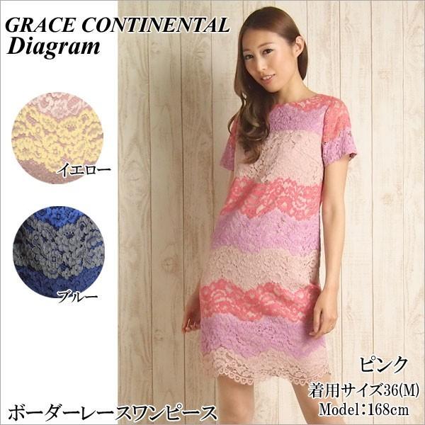 楽ギフ 包装 グレースコンチネンタル正規販売店 Diagram Continental Grace ボーダーレースワンピース ダイアグラム ワンピース グレースコンチネンタル Out Sold ワンピース チュニック Rankinengineering Com