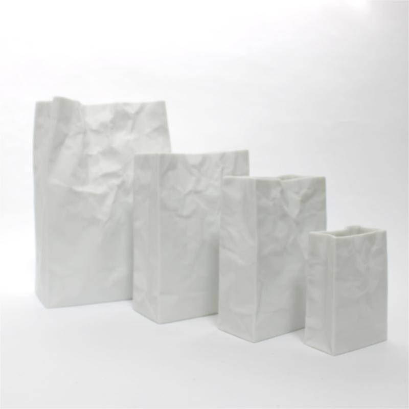 ニュークリンクルスーパーバッグ/ホワイト/S/9cm/小松誠/花器/フラワー