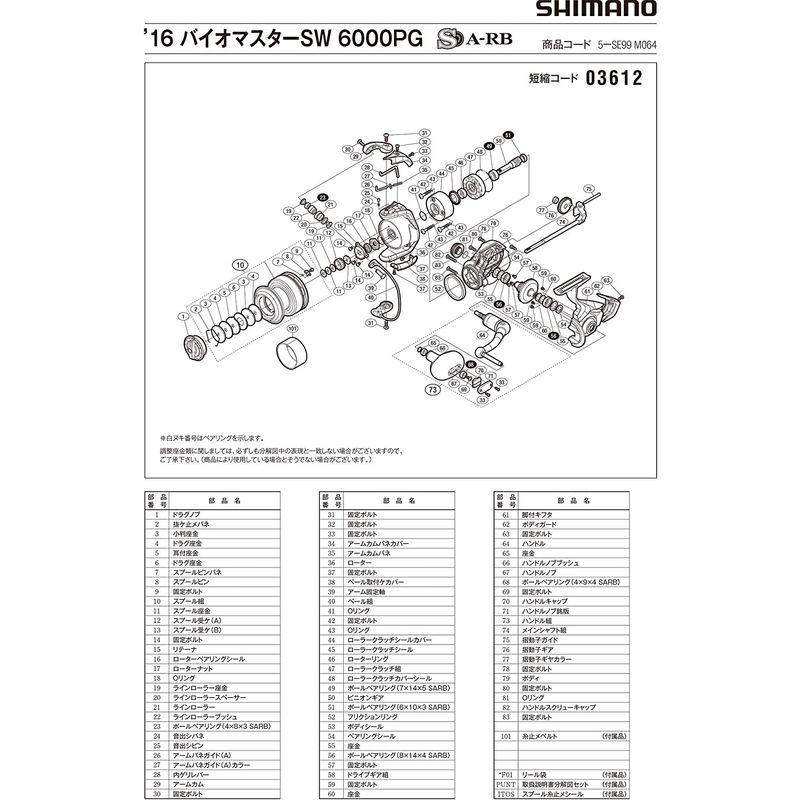 純正パーツ 16 バイオマスター SW 6000PG スプール組 パートNo 13CEV｜pepe-shop｜03