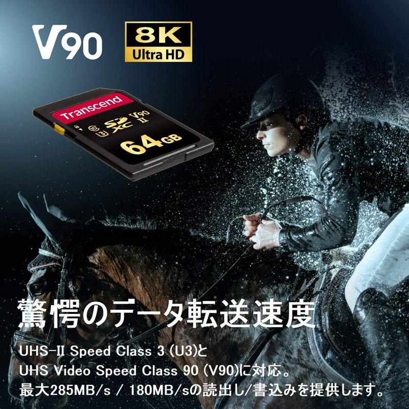 トランセンド SDカード 64GB UHS-II U3 V90 Class10 (最大読出し速度285MB/s,最大書込速度180MB/s)｜pepe-shop｜05