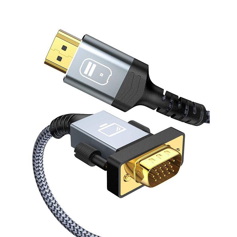 HDMI VGA 変換ケーブル 1.8M 1080p@60Hz HDMI Dsub 変換 ケーブル HDMI オス to VGA オス(HD｜pepe-shop｜03