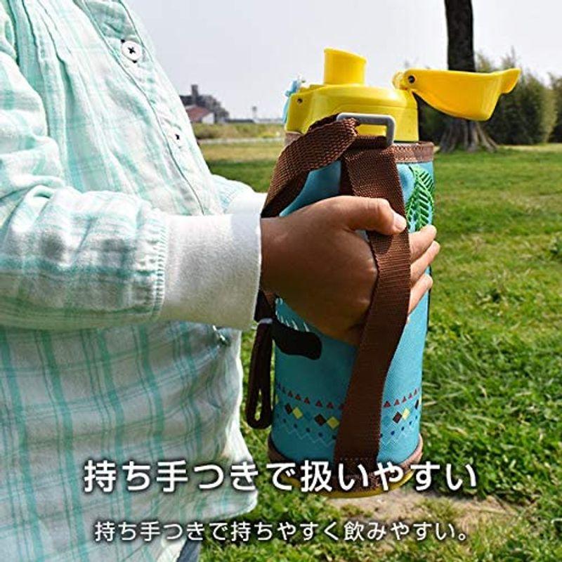 タイガー 水筒 800ml 直飲み コップ 付 2WAY ステンレス ボトル ポーチ付き サハラ コロボックル ワニ MBR-C08GAW｜pepe-shop｜02