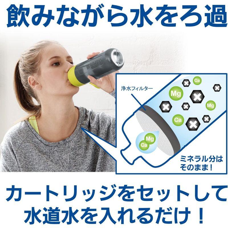 ブリタ 水筒 直飲み 600ml 携帯用 浄水器 ボトル カートリッジ 3個付き フィル&ゴー アクティブ ライム 日本正規品｜pepe-shop｜05