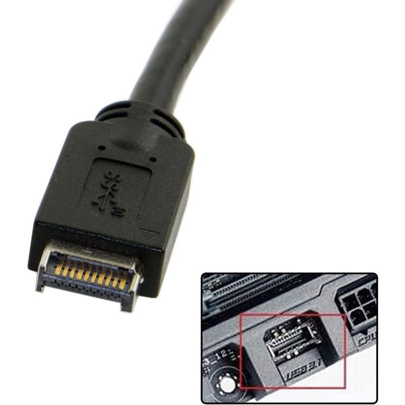 cablecc USB 3.1 フロント パネル ヘッダーから USB 3.0 20Pin ヘッダー延長ケーブル、マザーボード用｜pepe-shop｜09