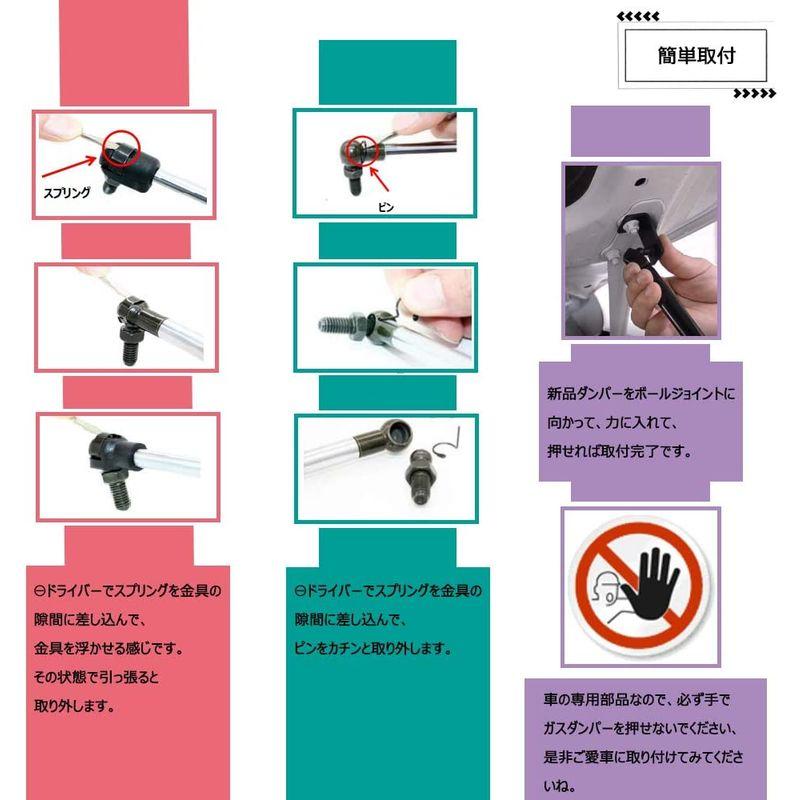 XIANGSHANG マーチ K12 AK12 BK12 BNK12 YK12 ハッチバック リアゲートダンパー トランクダンパー に適合｜pepe-shop｜08