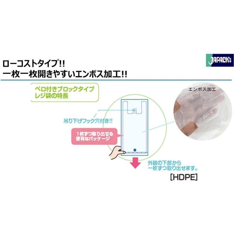 ジャパックス レジ袋 乳白 東日本45号 西日本45号 横29.5?+マチ13.5cm×縦53cm 厚さ0.017mm 省資源タイプ エンボ｜pepe-shop｜08