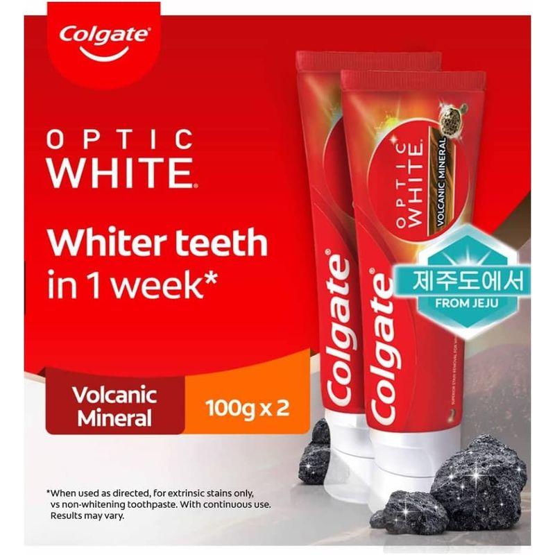 （コルゲート）Colgate OPTIC WHITE 歯磨き粉 VOLCANIC MINERAL(100g, オプティックホワイト) 2 T｜pepe-shop｜05