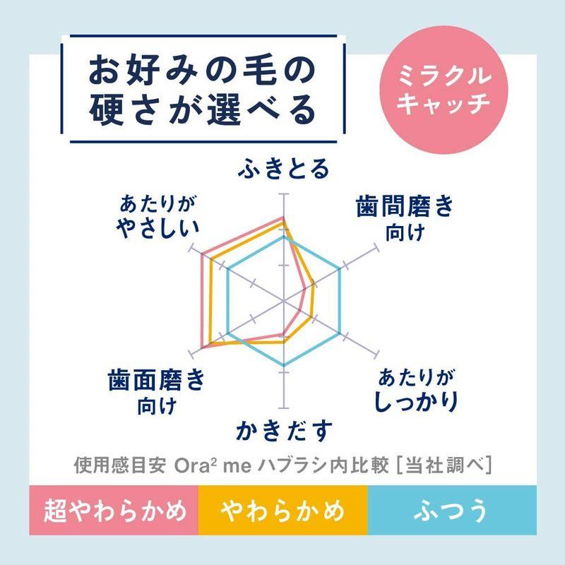 Ora2(オーラツー) ミー 歯ブラシ ミラクルキャッチ コンパクトヘッド やわらかめ 6本パック まとめ買い 色は選べません｜pepe-shop｜03