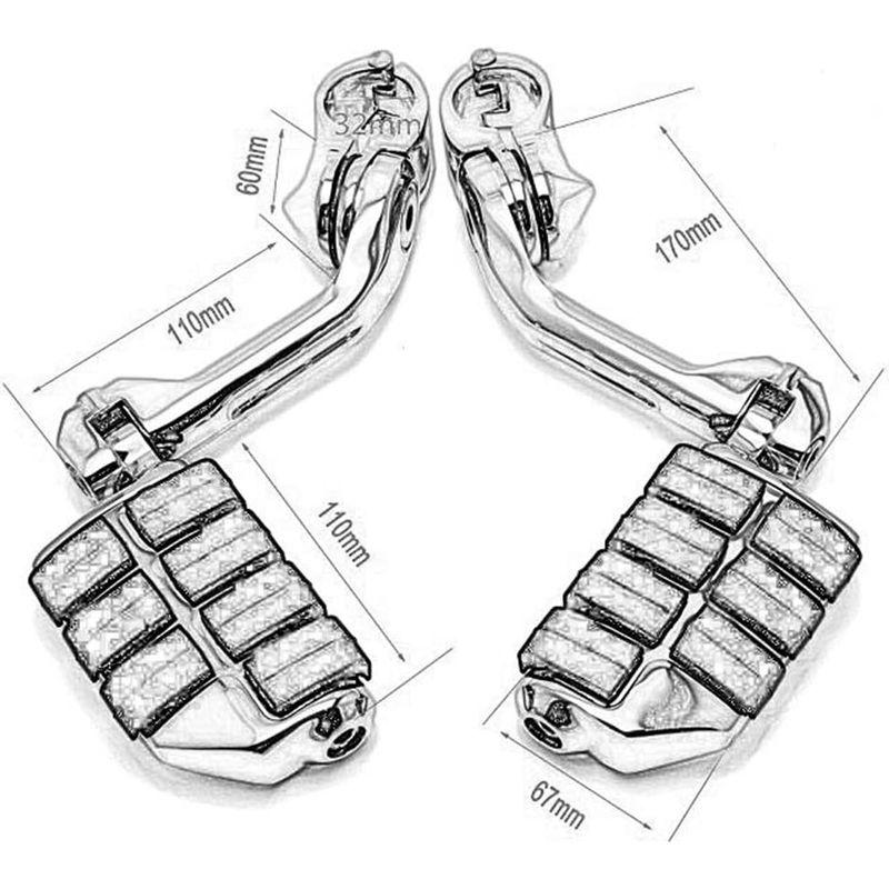 ELIFEPARTS ハイウェイ フットペグ フットペダル フットレスト ロングタイプ ツーリング ロードキング 32mm バイク 汎用｜pepe-shop｜04