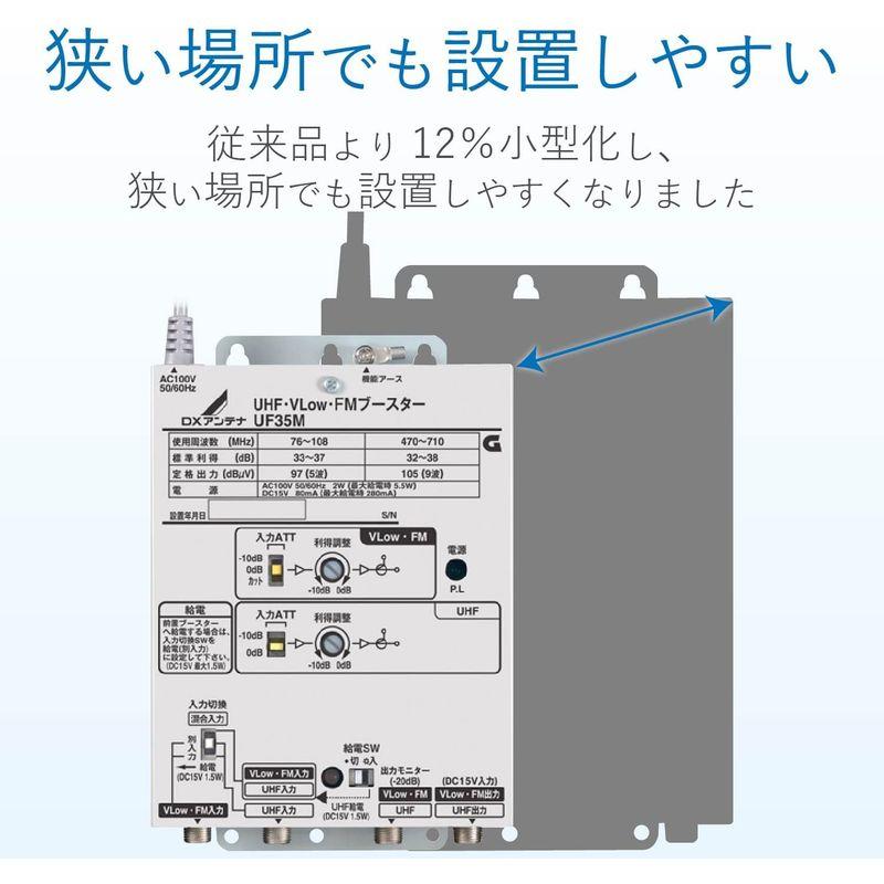 DXアンテナ UHF・VLow・FMブースター 共同受信用 UHF利得35dB UF35M｜pepe-shop｜07