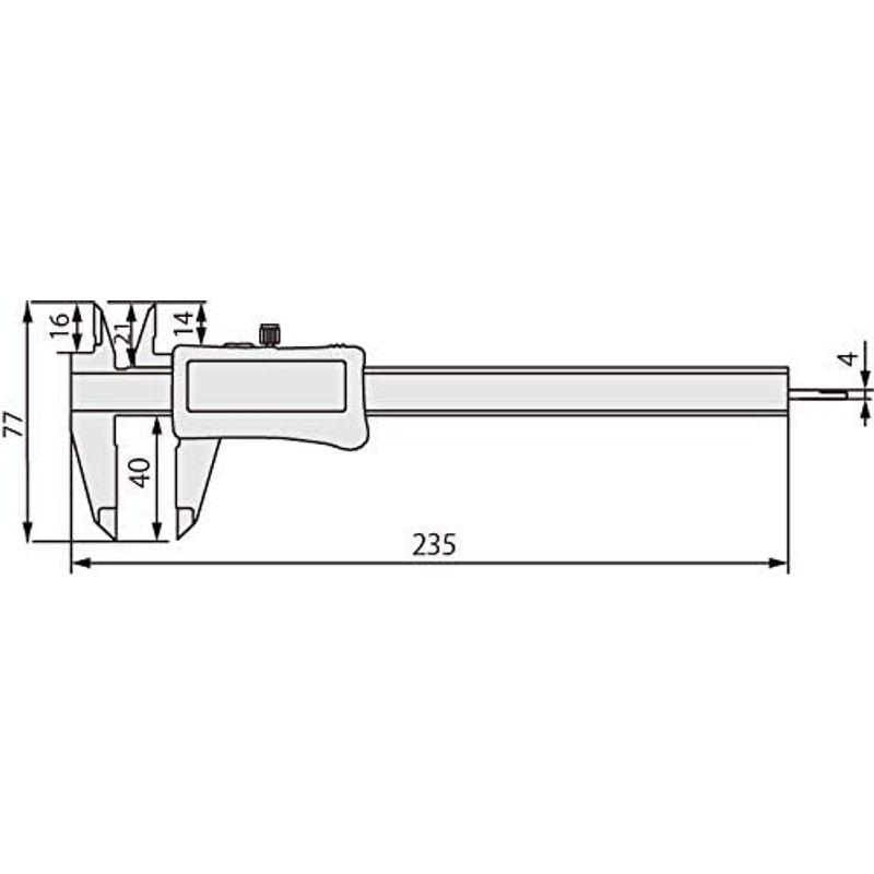 トネ(TONE)　デジタルノギス　DC-150　全長235mm　最大口開き150mm