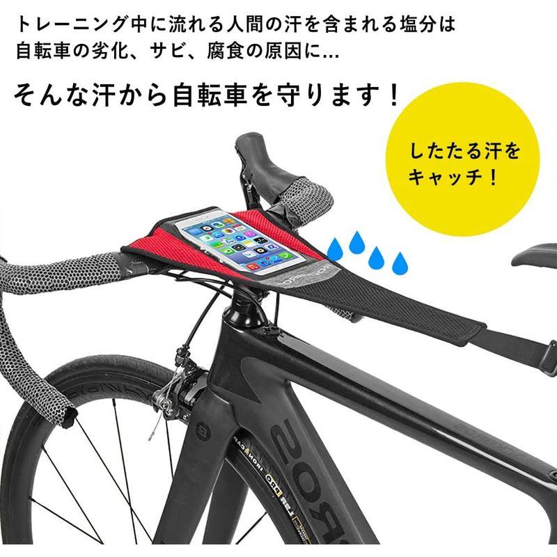 ROCKBROS(ロックブロス)ローラー台 汗防止カバー スウェットカバー 室内自転車トレーニング ロードバイク 汗受けカバー 速乾 手洗い｜pepe-shop｜02