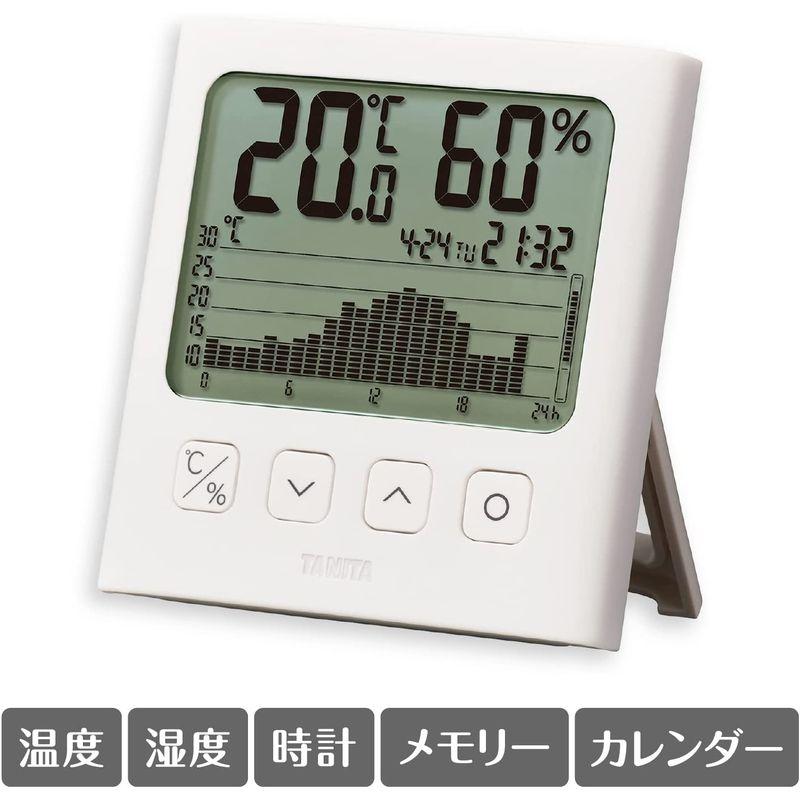 タニタ 温湿度計 時計 カレンダー 温度 湿度 デジタル グラフ付 ホワイト TT-580 WH 温湿度の変化を確認｜pepe-shop｜05