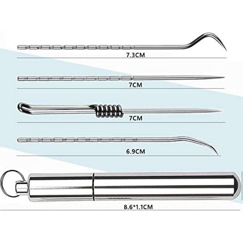 LIKENNY 爪楊枝ケース ポータブル チタン合金 爪楊枝入れ 軽量 携帯 ピルケース キーホルダー 容器 耐湿防圧 小物入れ ボックス｜pepe-shop｜07