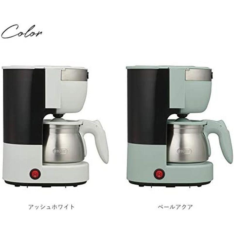 Toffy/トフィー 5カップアロマコーヒーメーカー K-CM8 (アッシュホワイト) ドリップ式 蒸らし機能 自動保温機能 ステンレスサー｜pepe-shop｜03