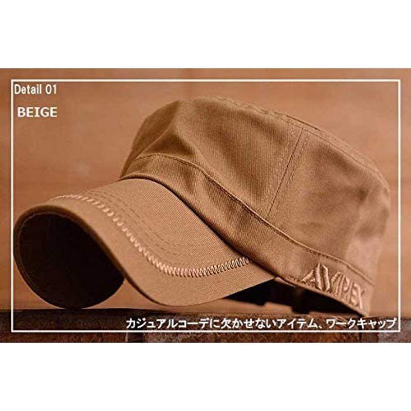 アヴィレックス 正規品 ワークキャップ キャップ 帽子 メンズ ブランド 大きいサイズ (ブラック(80))｜pepe-shop｜03