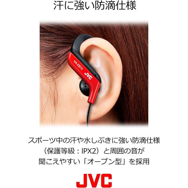JVC HA-EB75-R イヤホン 耳掛け式 防滴仕様 スポーツ用 レッド｜pepe-shop｜04