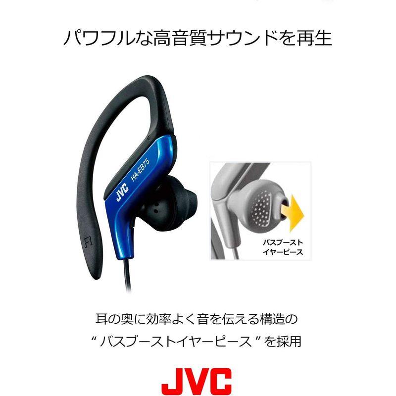 JVC HA-EB75-R イヤホン 耳掛け式 防滴仕様 スポーツ用 レッド｜pepe-shop｜05