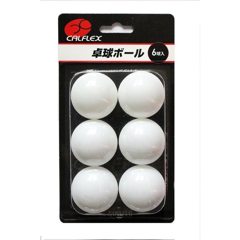 サクライ貿易(SAKURAI) CALFLEX(カルフレックス) 卓球 卓球ボール 6個入り ホワイト CTB-006｜pepe-shop｜02