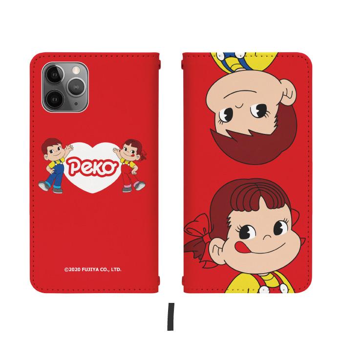 Apple ペコちゃん スマホケース 手帳型 ベルトなし 全機種対応