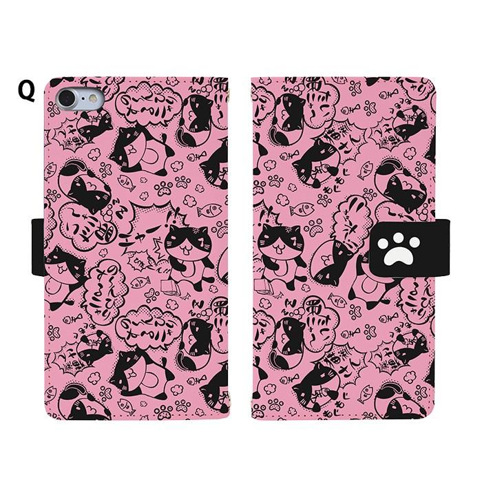 ふらんすねこ@スマホ不調、対応ゆっくりページ♡ Apple ねこぶちさん スマホケース 手帳型 全機種対応 iPhone 16