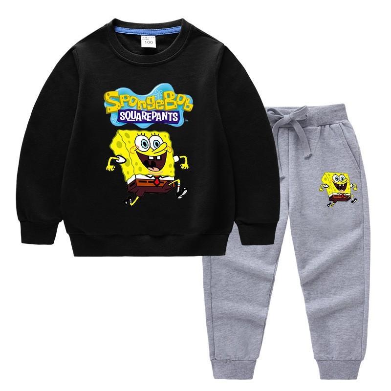 宅配 スポンジボブ グッズ Tシャツ 服 セットアップ 男の子 女の子 キッズ 長袖 長袖tシャツ パーカー 誕生日 プレゼント 薄手 春夏秋 90 150cm 01 Gestoci Ci
