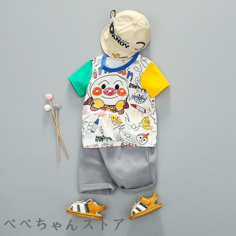 アンパンマン 服 半袖 安い 80 90 1cm ベビー服 セットアップ 女の子 春夏秋 トップス キッズ 子供服 新生児 男の子 キャラクタ 可愛い 正規品送料無料