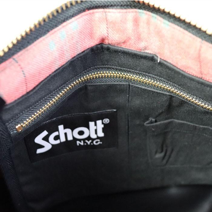 正規取り扱い店 3109022 Schott ショット PADDED BANANA BAG/パデッド バナナ バッグ メンズ レザー本革 牛革 本皮 リアルレザー 黒 ブラック ボディーバッグ｜pepecoco｜11