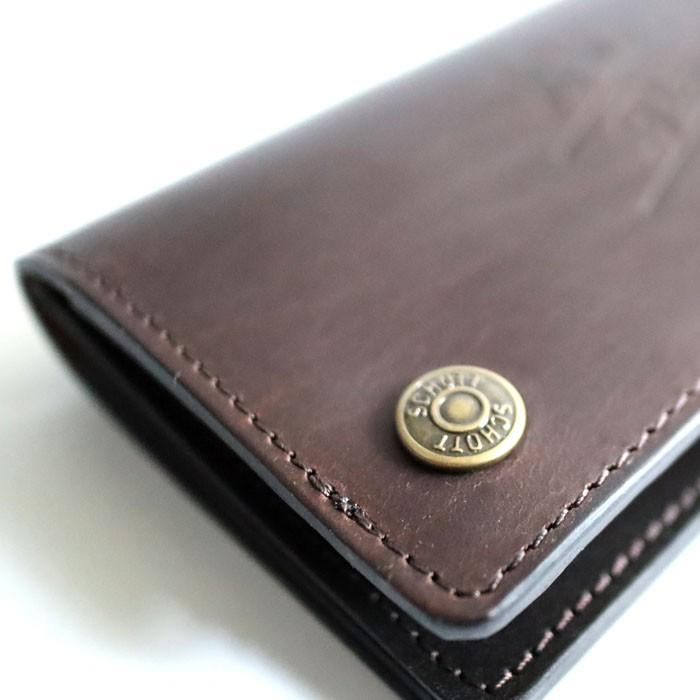 【極美品】Schott ホーウィン社製レザー パーフェクトウォレット 財布 現行 Schott N.Y.C 正規取り扱い店 3109057 schott PERFECT WALLET