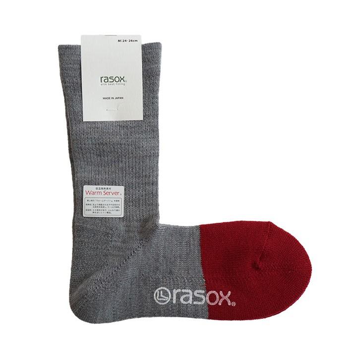 ラソックス 正規取扱店 日本製 CA182CR02 ニューウォームウール・クルー  rasox ソックス まとめ買い L字型 レディース メンズ ユニセックス 靴下 くつ下 直角 | rasox | 04